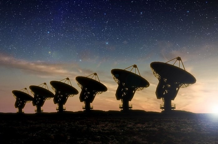 Representación de una señal de radio proveniente de Próxima Centauri